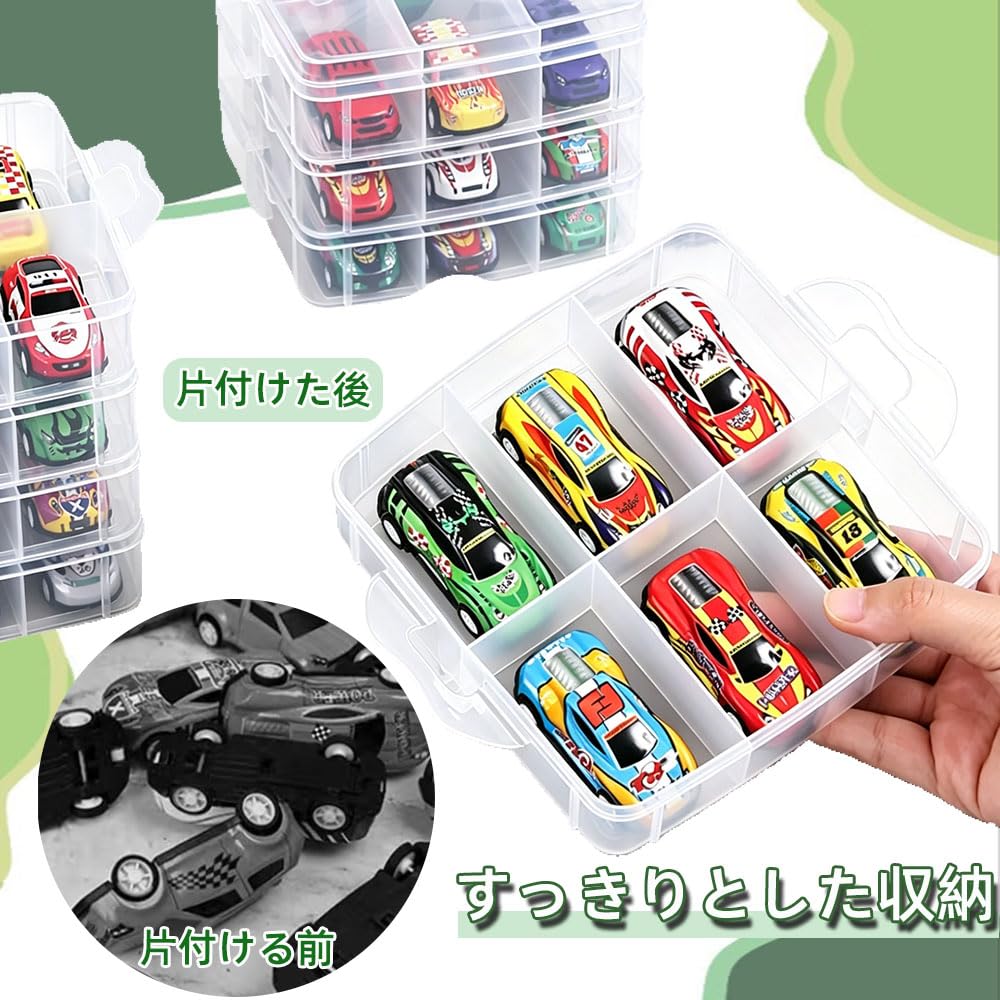 Amazon.co.jp: トミカ収納 ディスプレイラック ミニカー収納 18台収納